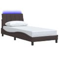 vidaXL Rám postele bez matraca Hanko tmavohnedá 80x200 cm látka