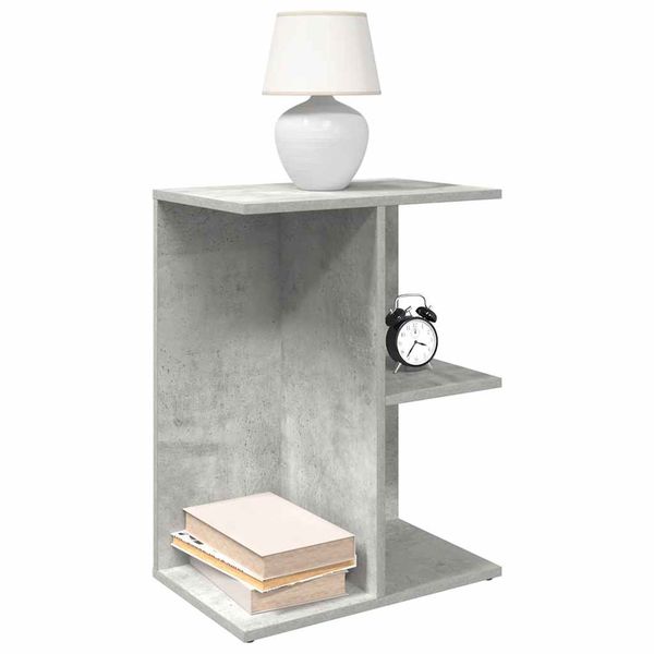 vidaXL Nočný stolík betónovosivý 46,5x29x61 cm spracované drevo