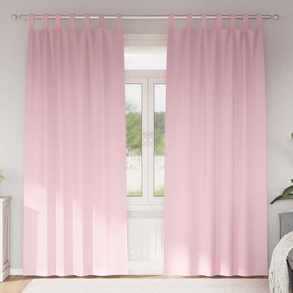 vidaXL Záclony na zatemnenie s krúžkami 2 ks Detská ružová Polyester