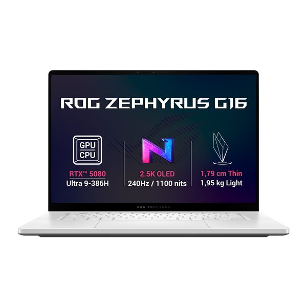 ASUS ROG Zephyrus G16/GU606AW-TB010WZ/U9-386H/16''/2560x1600/32GB/1TB/RTX 5080/W11H/White/2R