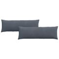 vidaXL Vankúše na pohovku 2 pcs Tmavo šedá 120 x 40 cm