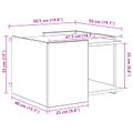 vidaXL Konferenčný stolík Dub artisan 50,5 x 50 x 33 cm