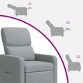 vidaXL Masážne relaxačné kreslo Svetlosivá Látka