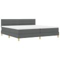 vidaXL Posteľ s pružinovým rámom Tmavo šedá 200 x 200 cm látka