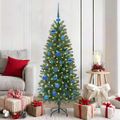 vidaXL Súprava vianočných ozdôb 61 ks 150 LED Teplá biela Ø 6 cm