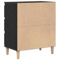 vidaXL Servírovacia skriňa Čierny dub 60 x 35 x 70 cm Kompozitné drevo