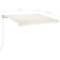 vidaXL Ručne zaťahovacia markíza s LED 350x250 cm krémová