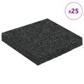 vidaXL Pad z gumových granúl na dvor Čierny 9 x 9 x 1 cm Guma