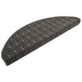 vidaXL Kobercové nášľapy na schody 15 ks antracitové 65x21x4 cm