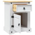 vidaXL Nočný stolík biely 53x39x67 cm mexická borovica Corona Range