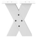 vidaXL Nohy konferenčného stolíka v tvare X, 2 ks, biele, 40 x (30-31) cm, oceľové