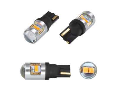 Autožiarovka LED T10 12/24V CARCLEVER 952034cbora 6LED/CSP CAN-Bus oranžová 2ks