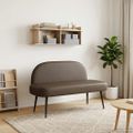 vidaXL čalúnená lavica so spätným opierkom Sivá 110 x 60 x 76 cm