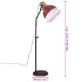 vidaXL Podlahová lampa 25 W šmuhovaná červená 30x30x100-150 cm E27