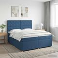 vidaXL Posteľ boxspring s matracom Modrá 200 x 200 cm Látka