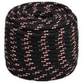 vidaXL Lodné lano čierne 18 mm 25 m polypropylén