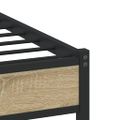 vidaXL Kovový posteľný rám bez matraca dub sonoma 137x190 cm