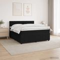 vidaXL Posteľ boxspring s matracom Čierna 140 x 200 cm Zamat