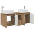 vidaXL Set kabinetov do kúpeľne 3 ks Dub artisan 49,5 x 41 x 63 cm