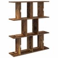 vidaXL Stenná polica Staré drevo 102 x 20 x 96 cm Kompozitné drevo