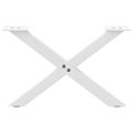 vidaXL Nohy konferenčného stolíka v tvare X, 2 ks, biele, 50 x (30-31) cm, oceľové