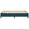 vidaXL Posteľný rám s boxspringom tmavomodrá 140x190 cm zamat