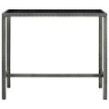 vidaXL 5-dielna záhradná barová súprava sivá polyratanová