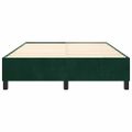 vidaXL Posteľný rám s boxspringom tmavozelený 140x200 cm zamat