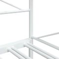vidaXL Váľanda s kolieskom bez matraca Biela 107x203 cm Oceľ
