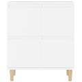 vidaXL Komoda biela 60x35x70 cm spracované drevo