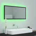 vidaXL LED kúpeľňové zrkadlo sivé 90x8,5x37 cm akryl