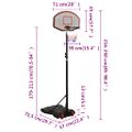 vidaXL Basketbalový stojan čierny 216-250 cm polyetén