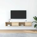vidaXL TV skrinky 2 ks dub sonoma 80x31x25,5 cm kompozitné drevo
