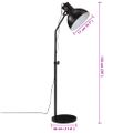vidaXL Podlahová lampa 25 W čierna 30x30x90-150 cm E27