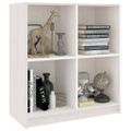 vidaXL Komoda biela 70x33x76 cm masívne borovicové drevo