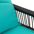 vidaXL Vonkajšia lavička 2 -Seater 4 ks 110 x 59 x 82 cm polyratan