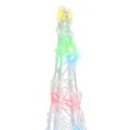 vidaXL Vianočný stromček 3 ks 90 LED Viacfarebný 20 x 20 x 80 cm Akryl