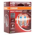 Halogénová žiarovka Osram H3 12V 55W PK22S NIGHT BREAKER LASER +150% / 2ks