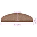 vidaXL Schodové rohože 30 ks 65x24x4 cm hnedé polkruhové veľké