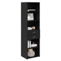 vidaXL Highboard Čierny dub 50 x 42,5 x 185 cm Kompozitné drevo