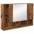 vidaXL Zrkadlová skrinka Staré drevo 80 x 17 x 55 cm Kompozitné drevo