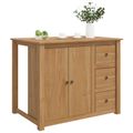 vidaXL Kuchynský ostrovný set 2 ks PANAMA Medový vosk 112 x 77 x 90 cm