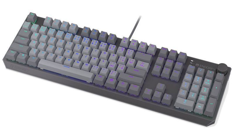 Endorfy mechanická klávesnica Thock V2 / drôtová / ARGB / red sw. / USB / num. kl. / CZ/SK layout Klávesnica, herná, drôtová, mechanická, Endorfy Red, CZ/SK layout, ARGB, hliníková konštrukcia, USB, sivá
