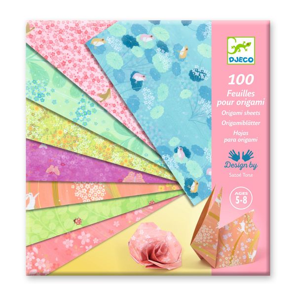Farebné papiere na origami Haru 100 ks