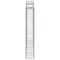 vidaXL Oblúkové gabiónové koše 3ks 200x30x180/200cm pozinkované železo