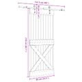 vidaXL Posuvné dvere NARVIK Prírodná a čierna 85 x 210 cm (152,5 cm)