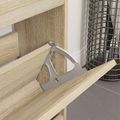 vidaXL Pánt pre flip zásuvku 2 ks Strieborná 235 x 155 x 30 mm Železo
