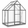 vidaXL Skleník s základovým rámom antracitový 169x114x202 cm hliník