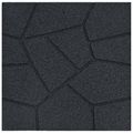 vidaXL Kameň na schodíky 6 ks Čierny 40,5 x 40,5 x 2 cm Guma