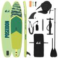 vidaXL SUP doska so sedadlom 2-in-1 POSEIDON 366 x 81 x 15 cm Zelená